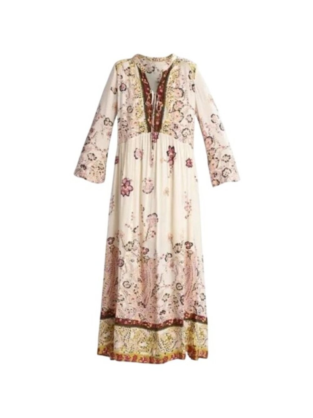 NWT Free People Floral Flowy Maxi Dress | Boho Coastal Cowgirl Tumblr Whimsigoth - Picture 13 of 16